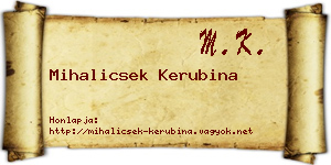 Mihalicsek Kerubina névjegykártya